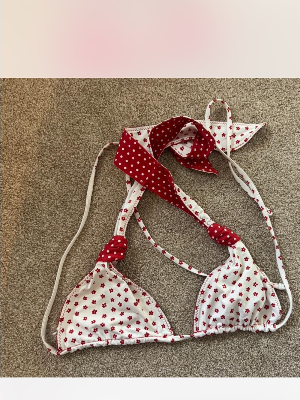 Frankie's Bikinis Red and White Polka Dot Two-Piece - Picture 2 of 4